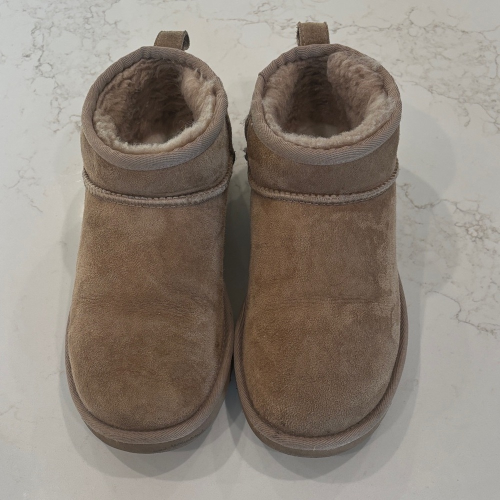 UGG Tan Suede Shearling Boots